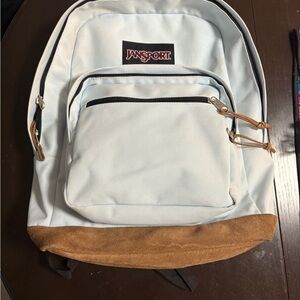 JanSport Sky Blue and Brown Backpack